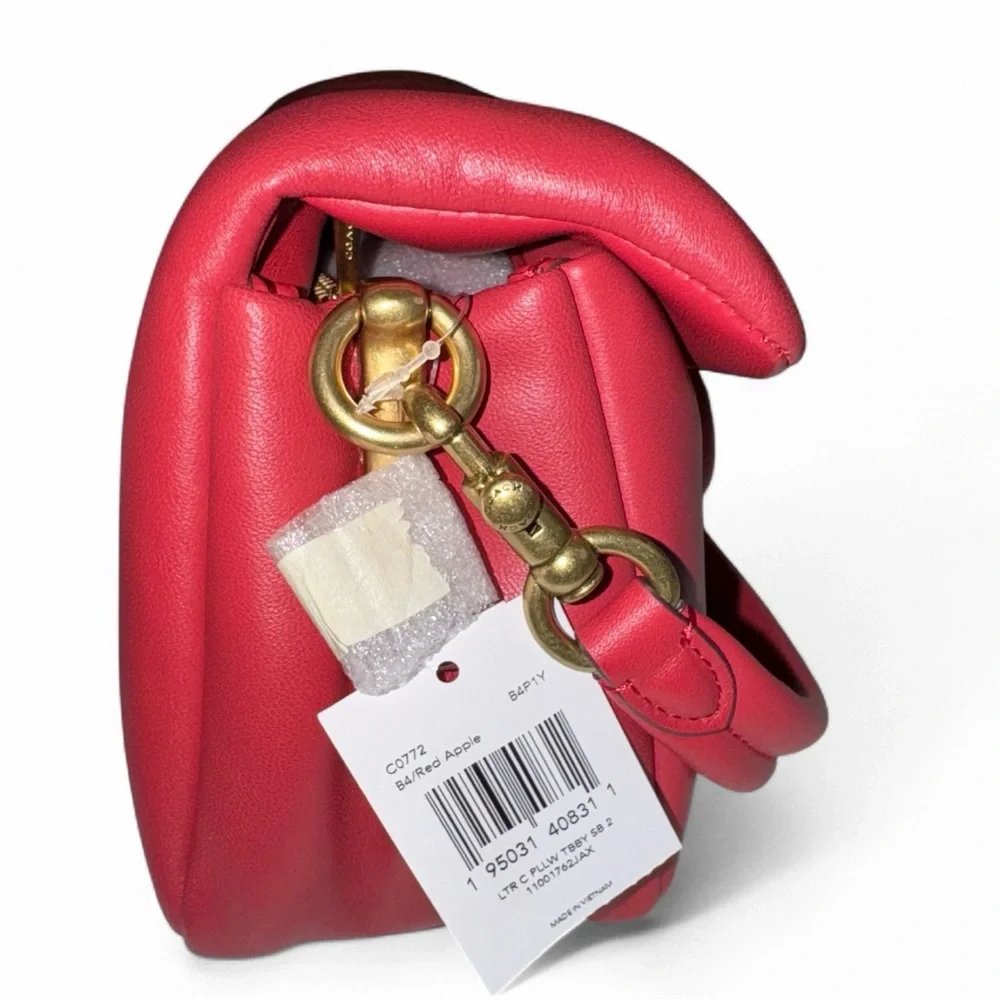 COACH Pillow Tabby 26 Leather Shoulder Bag in Red Apple NWT - Picture 5 of 13